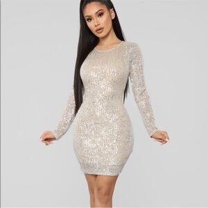 Shine like the night sequin dress